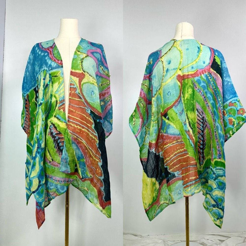 Chico's Multicolor Artistic Wrap - image 2